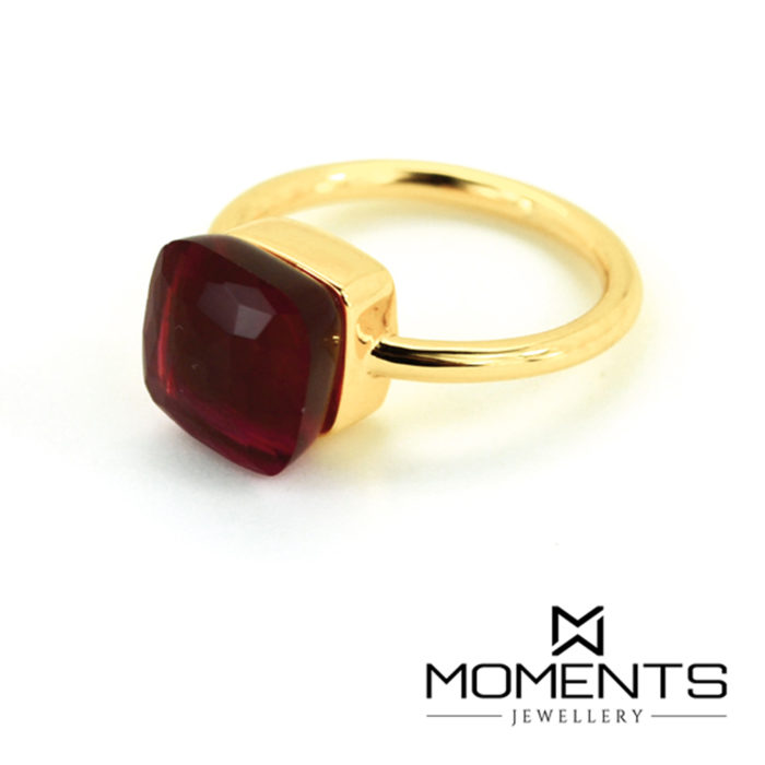 Evelyn Red Gold Ring