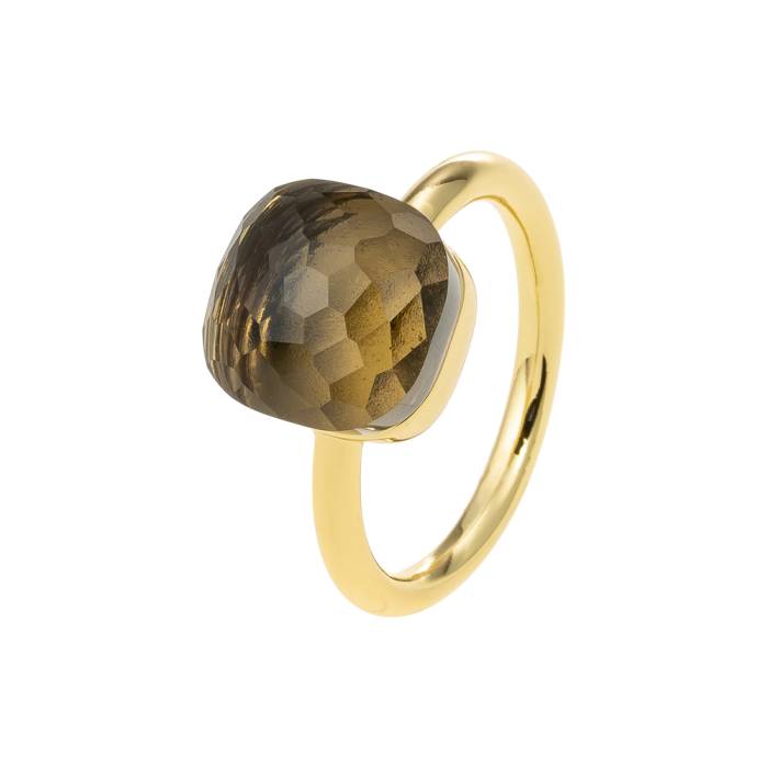 Evelyn Smokey Topaz Gold Ring
