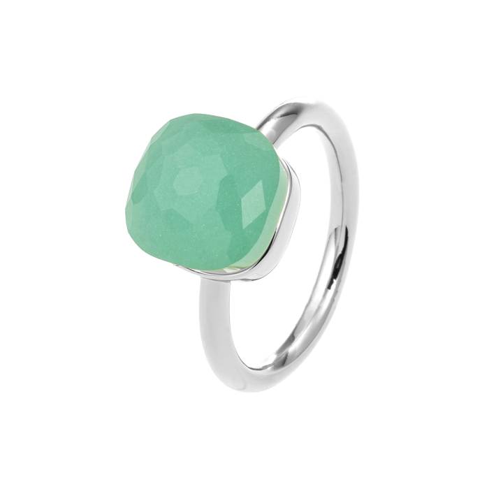 Anillo Cristal Evelyn Verde Claro