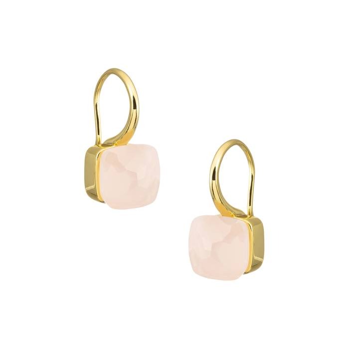 Pendientes Cristal Evelyn Rosa Oro
