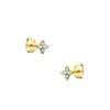 Pendientes Plata Flor Oro