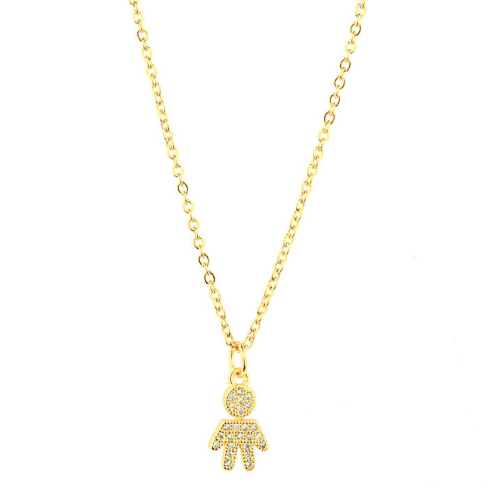 Colgante Charm Niño Oro con cadena