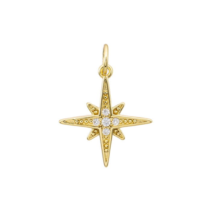 Colgante Charm Estrella Polar Oro