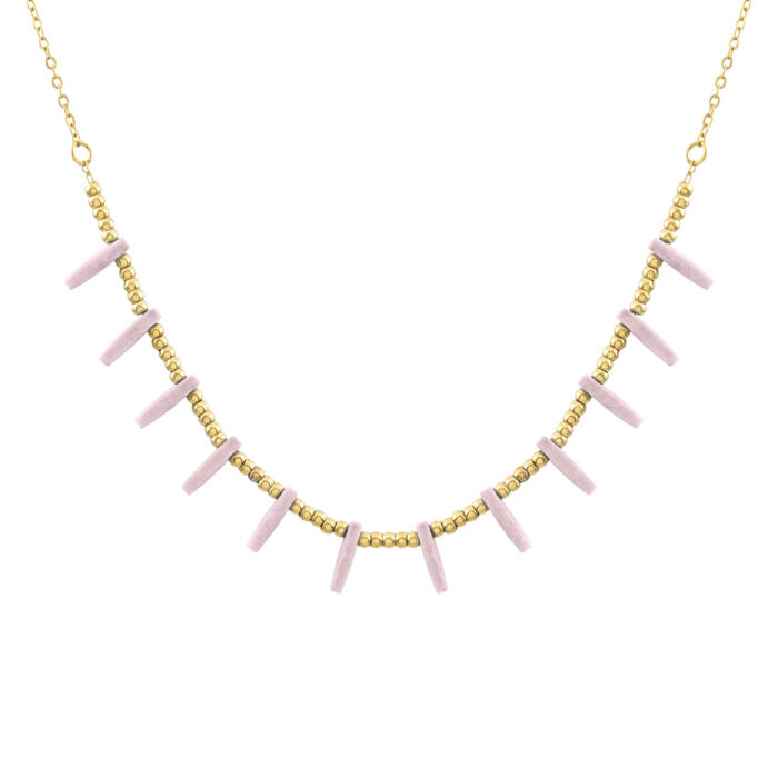 Kendria Mauve Agate Gold Necklace