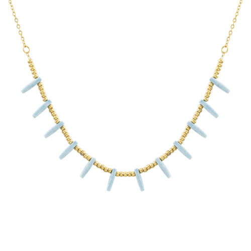 Kendria Blue Agate Gold Necklace