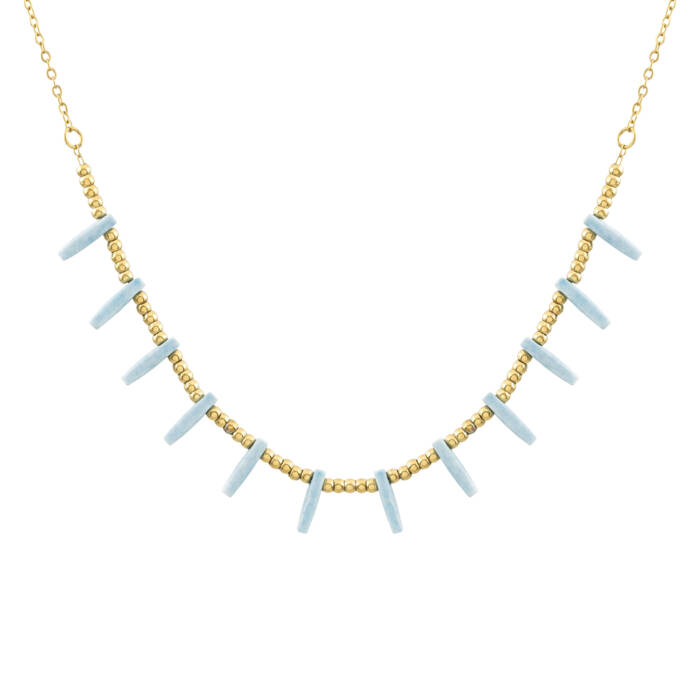 Kendria Blue Agate Gold Necklace