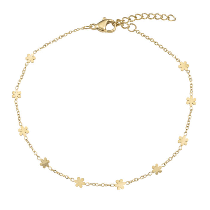 Pulsera Flores Oro
