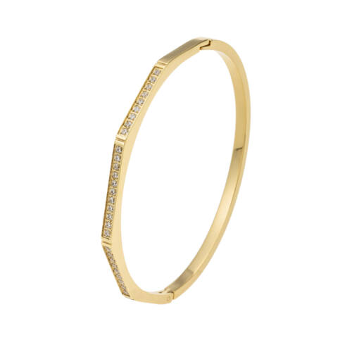 Emma Brazalete Blanco Oro