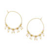Pendientes Maylin Piedras Blancas Oro