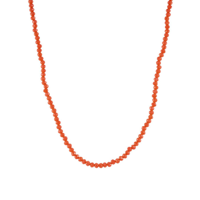 Coral Stones Necklace Gold