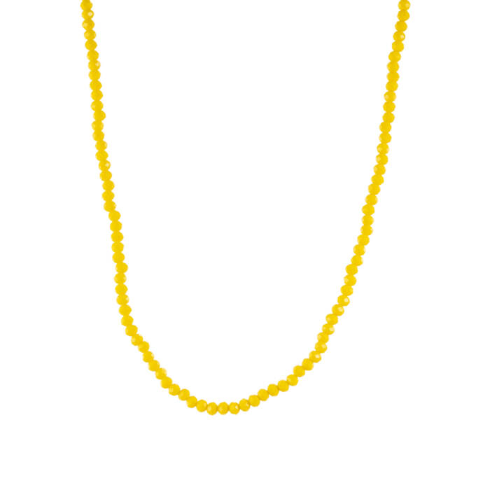 Yellow Stones Necklace Gold