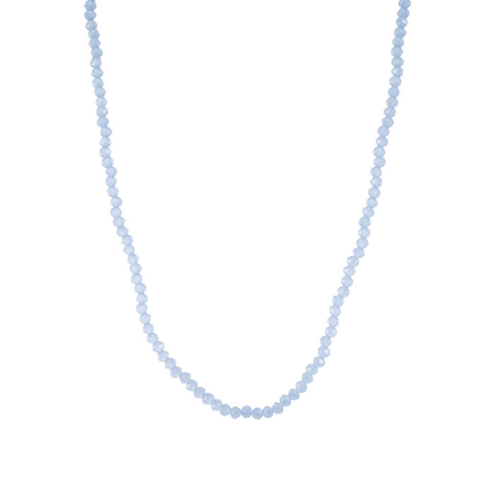 Sky Blue Stones Necklace Gold