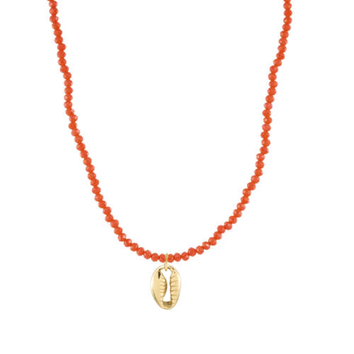 Gold Pukka Coral Necklace