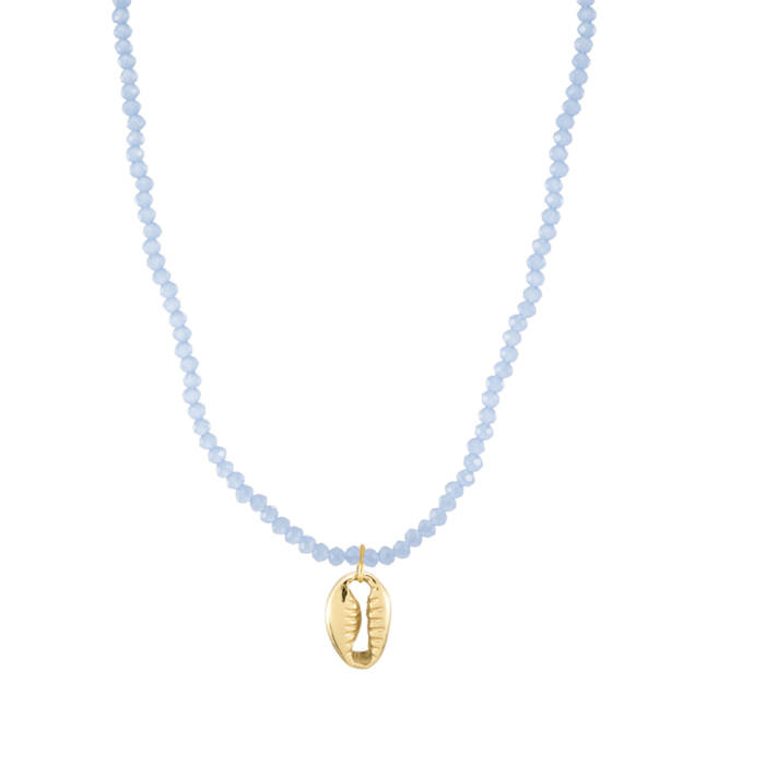 Gold Pukka Sky Blue Necklace