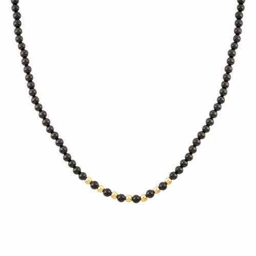 Amandine Gold Onyx Necklace