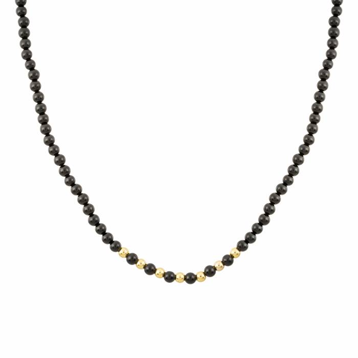 Amandine Gold Onyx Necklace