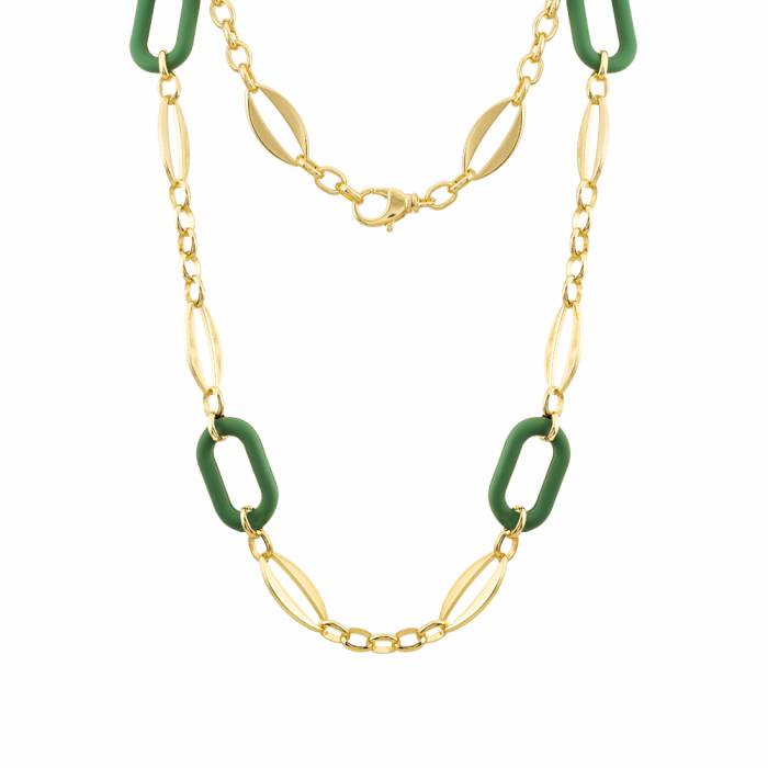 Carolina Green Gold Necklace