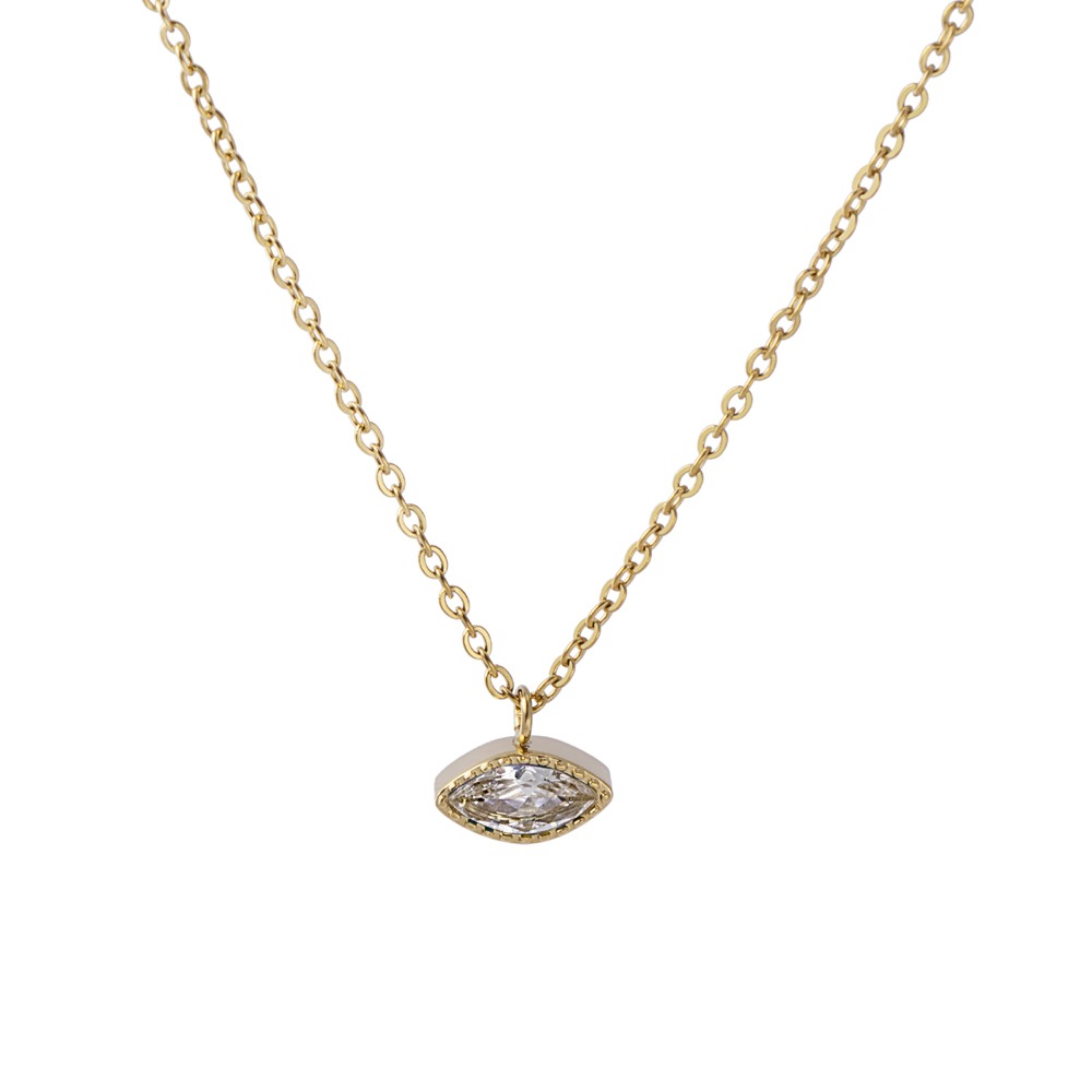 Catrina Gold Necklace Crystal