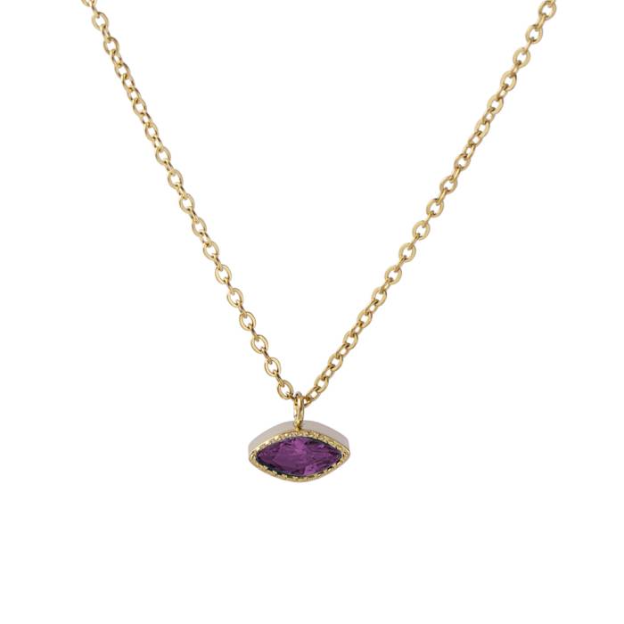 Collar Catrina Oro Amatista