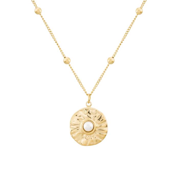 Ambre Pearl Pendant Gold Necklace