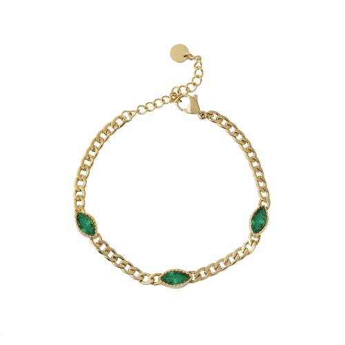 Pulsera Catrina Oro Esmeralda