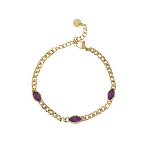 Pulsera Catrina Oro Amatista