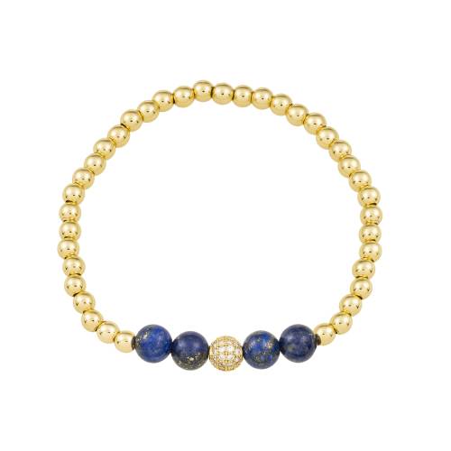 Amandine Gold Lapiz Lazuli Bracelet