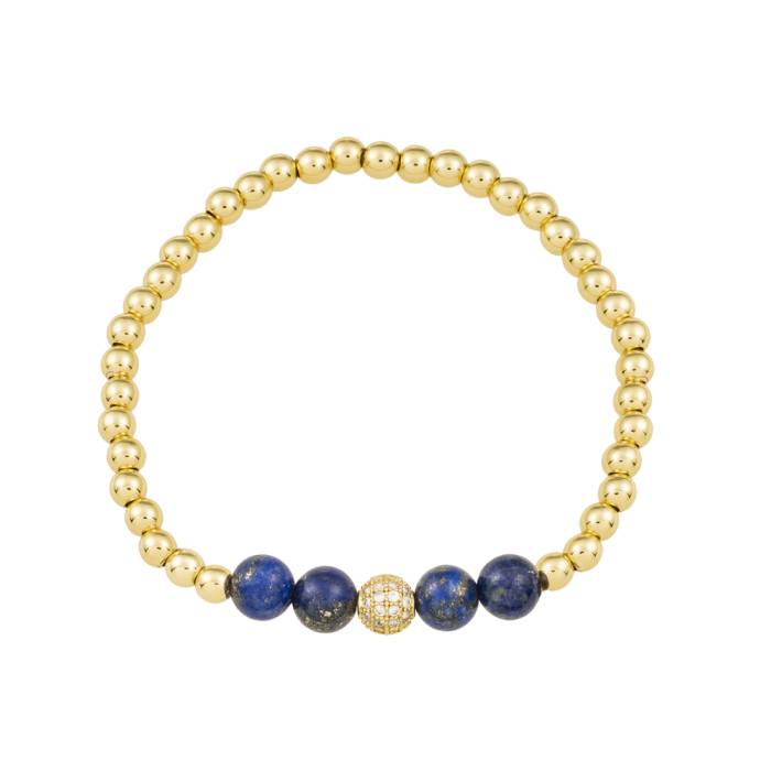 Pulsera Amandine Lapiz Lazuli Oro