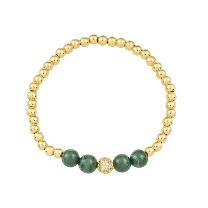 Amandine Gold Malachite Bracelet