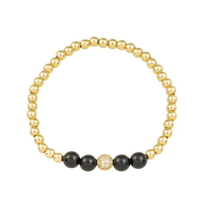 Amandine Gold Onyx Bracelet