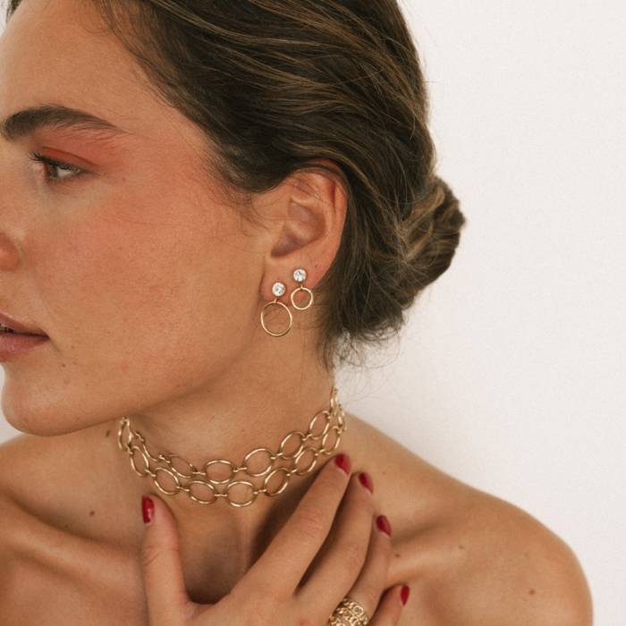 Merete Gold Earrings - Image 2