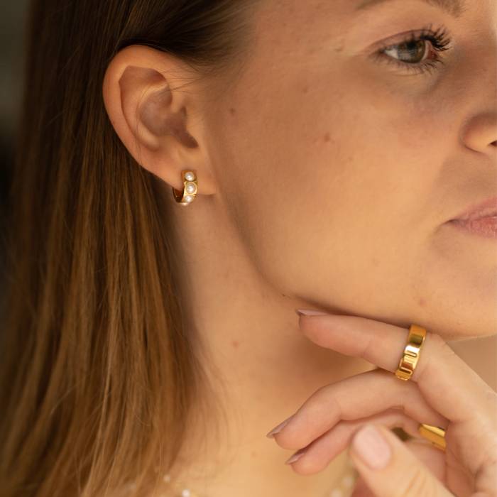 Pendientes Aro Oro Hana - Imagen 2