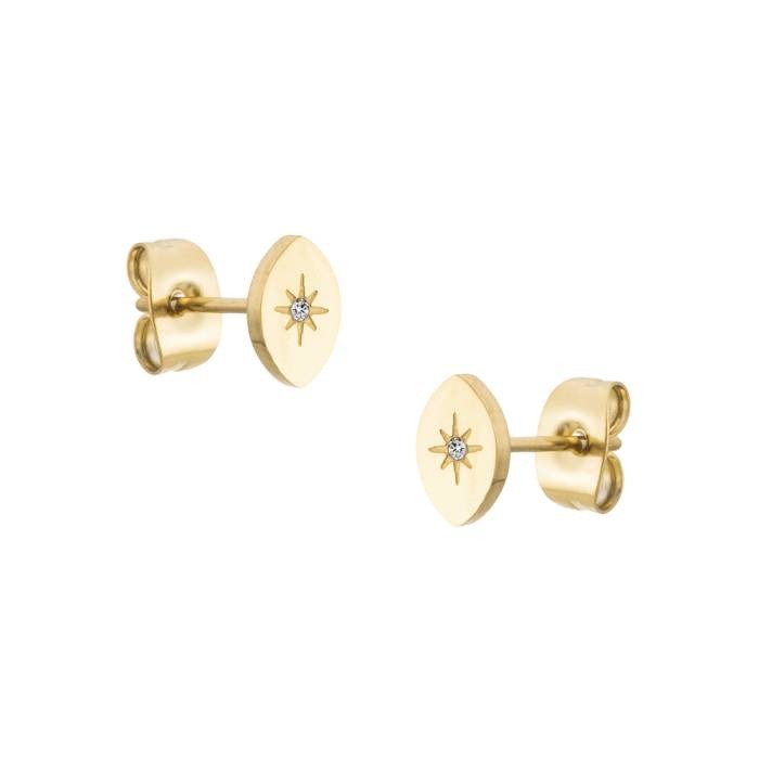 Reina Gold Stud Earrings