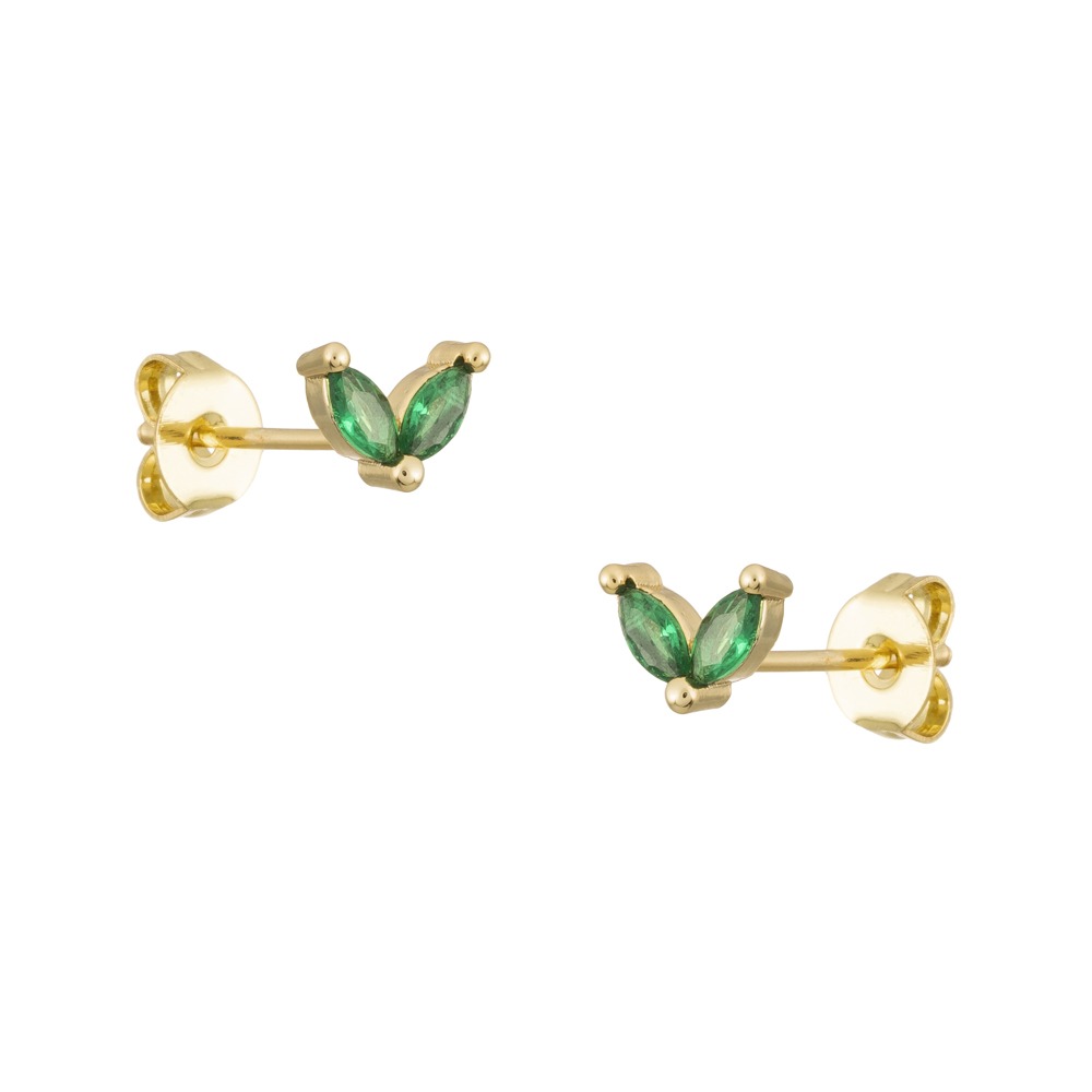 Joelle Gold and Emerald Earring