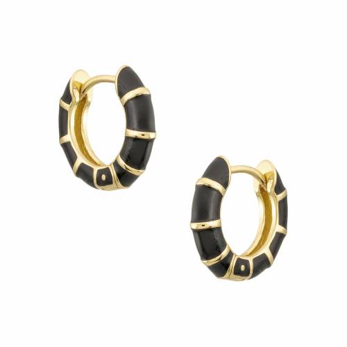 Pendientes Marrianne Esmalte Negro