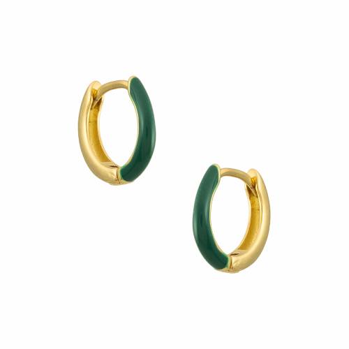 Pendientes Marianne  Esmalte Verde  Fino