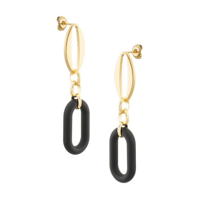 Pendientes Carolina Oro Negro