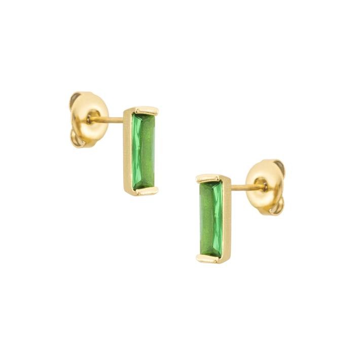 Amandine Bar Stud Gold Earrings