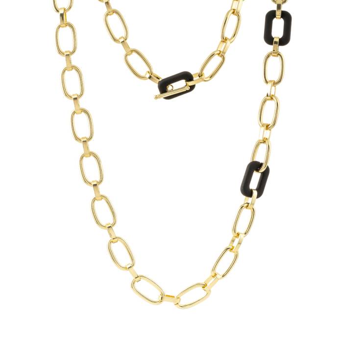Cora Black Gold Necklace