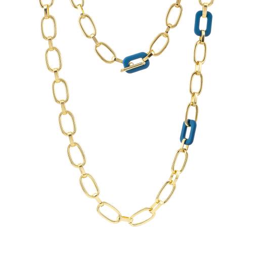 Cora Blue Gold Necklace