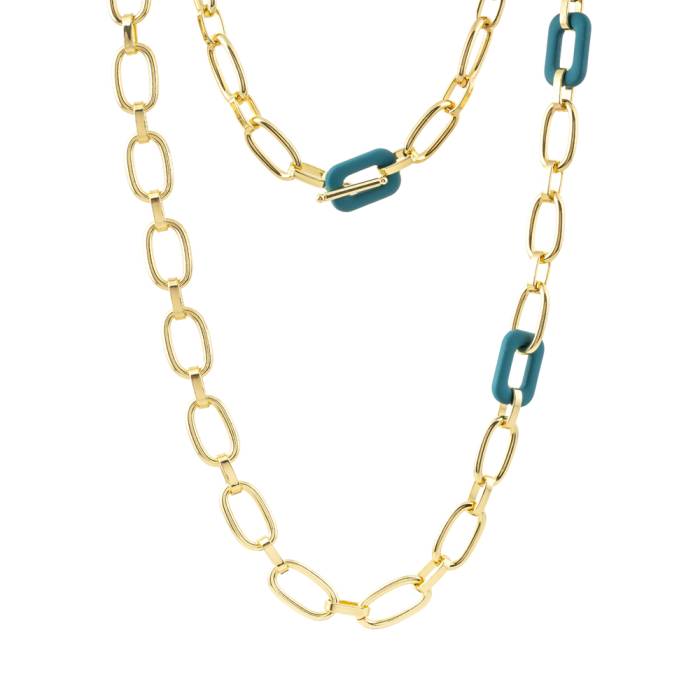 Cora Green Gold Necklace