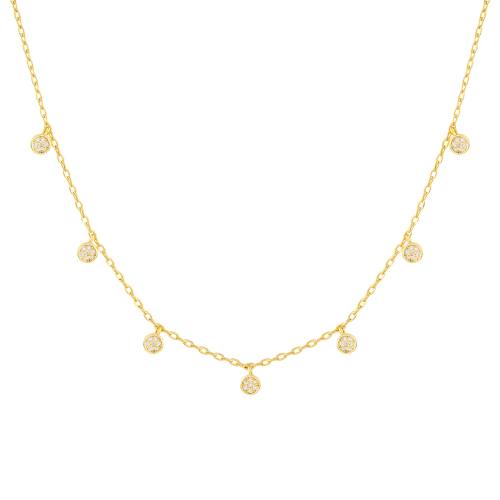 Vida Studded Circle Necklace