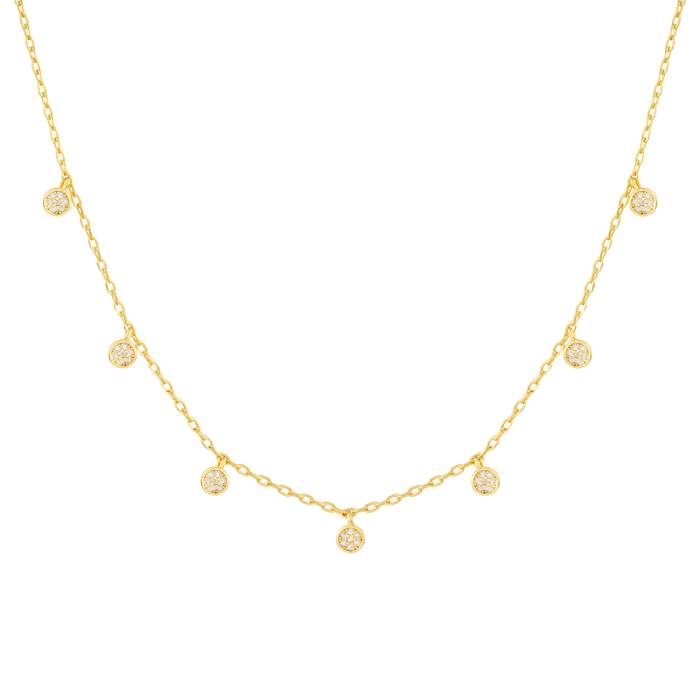 Vida Studded Circle Necklace