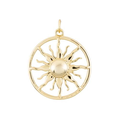 Gold Plated Sun Charm