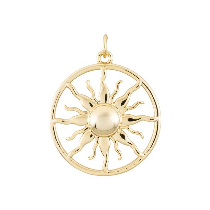 Gold Plated Sun Charm
