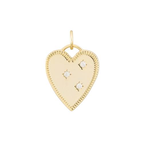 Gold Plated Studded Heart Charm