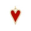 Charm Red Heart Chapado en Oro
