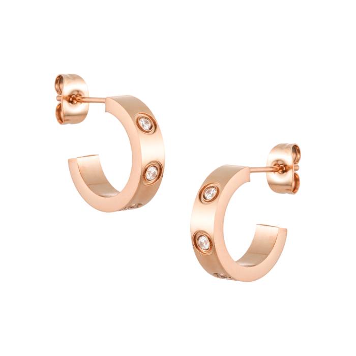 Penelope Rose Gold Hoop Earrings