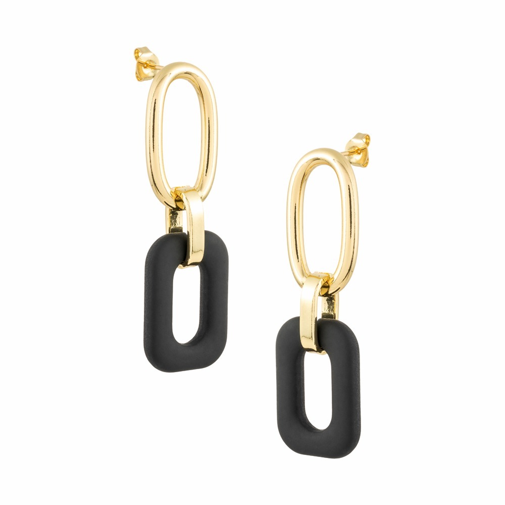 Cora Black Gold Earrings