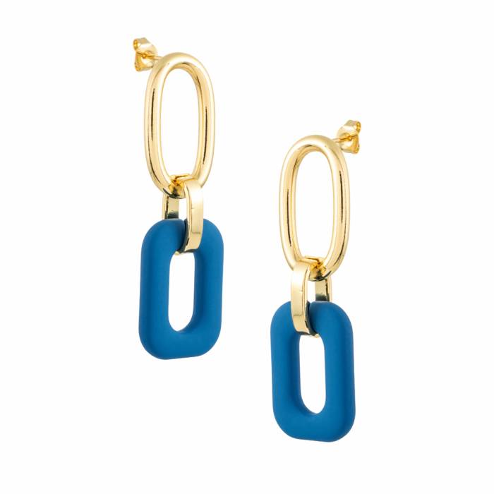 Cora Blue Gold Earrings
